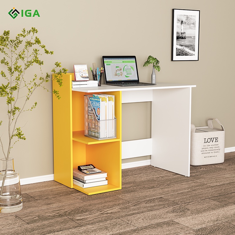 Bàn làm việc, bàn học phong cách mới kèm kệ sách bằng gỗ MDF  thương hiệu IGA  GP225/GP226/GP227/GP228