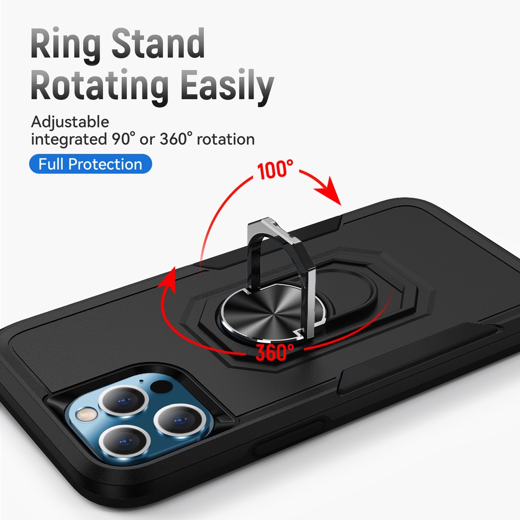 Ốp Điện Thoại Chống Sốc Có Giá Đỡ Từ Tính Gắn Xe Hơi Cho iphone 13 pro 12 pro max 11 xs max xr x/xs 7 8 plus