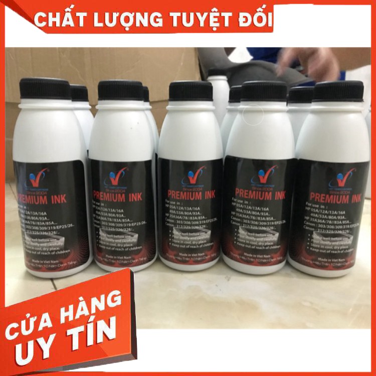 [ Free ship ] Combo 12 chai mực HP/Canon 140gr siêu mịn. K có mực thải