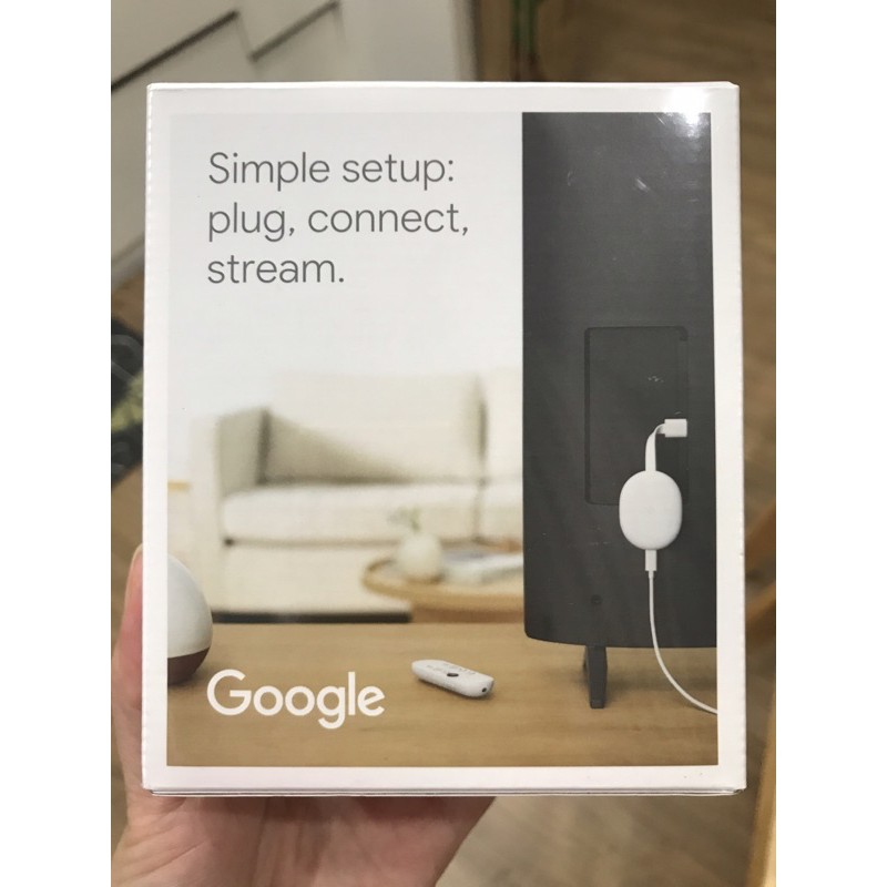 Chromcast sử dụng tiếng Việt - Google Chromecast with Google TV - new seal, bảo hành 6 tháng