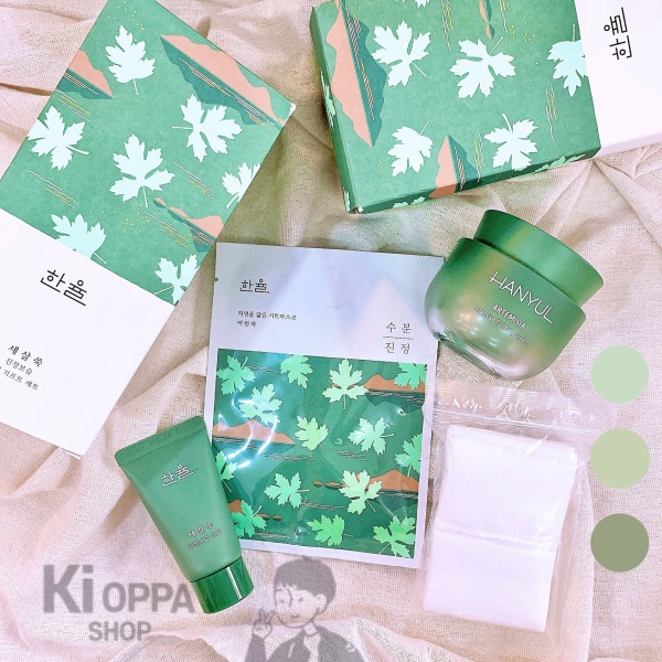 Set Kem cấp ẩm làm dịu mát da HANYUL  Artemisia Intensive Calming Cream