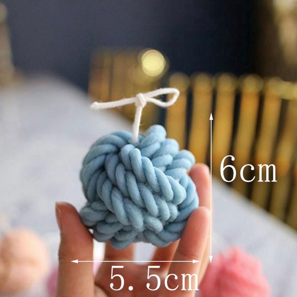 Khuôn Silicone Làm Nến Hình Quả Bóng Len 3d