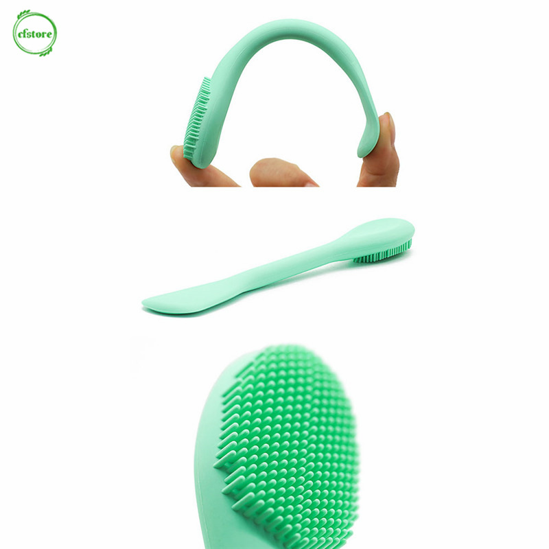 [Hàng mới về] Cọ bằng silicon thiết kế hai mặt hỗ trợ mát xa làm sạch lỗ chân lông đa năng