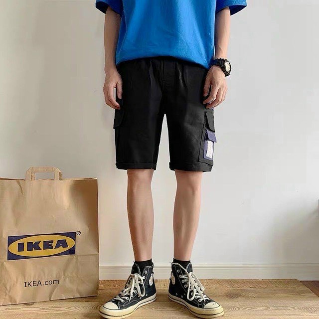 Quần SHORT Kaki Túi Hộp IN CHỮ Cao Cấp Nam Nữ Trẻ Trung Năng Động Cá Tính Unisex AQSTORE