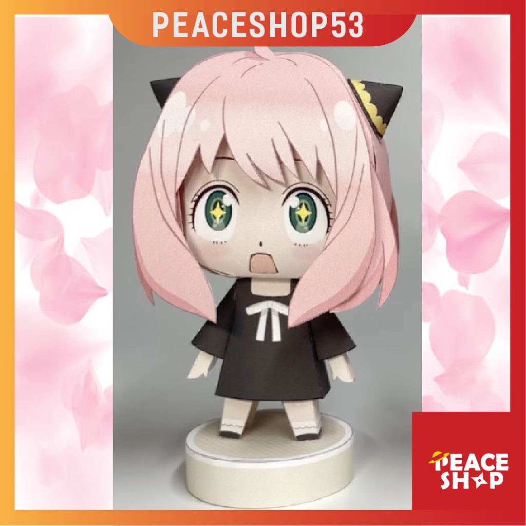 Mô hình giấy Anya Forger B Anime Spy X Familiy + Kit hộp trang trí TS39