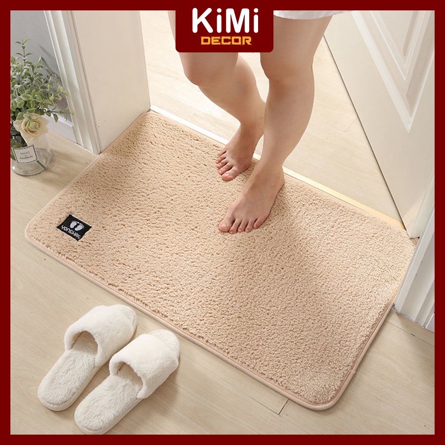 THẢM LÔNG Lau Chân Chùi Chân Nhà Tắm Chống Trơn Trượt Hàng Cao Cấp Lông Dày Dặn - KiMi Decor