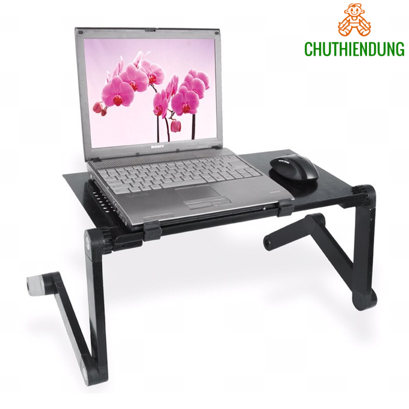 Bàn Để Laptop Xoay 360 Gấp Gọn Tiện Lợi, Bàn Làm Việc Thông Minh Chống Mỏi Lưng Cổ