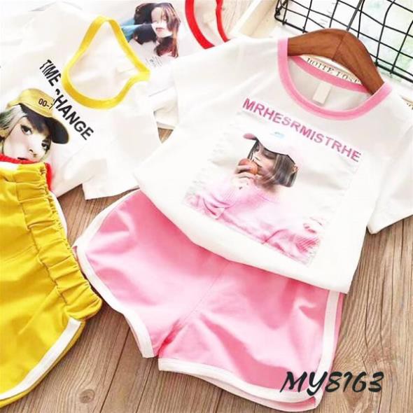 Set bộ cho bé - thể thao cho bé màu hồng