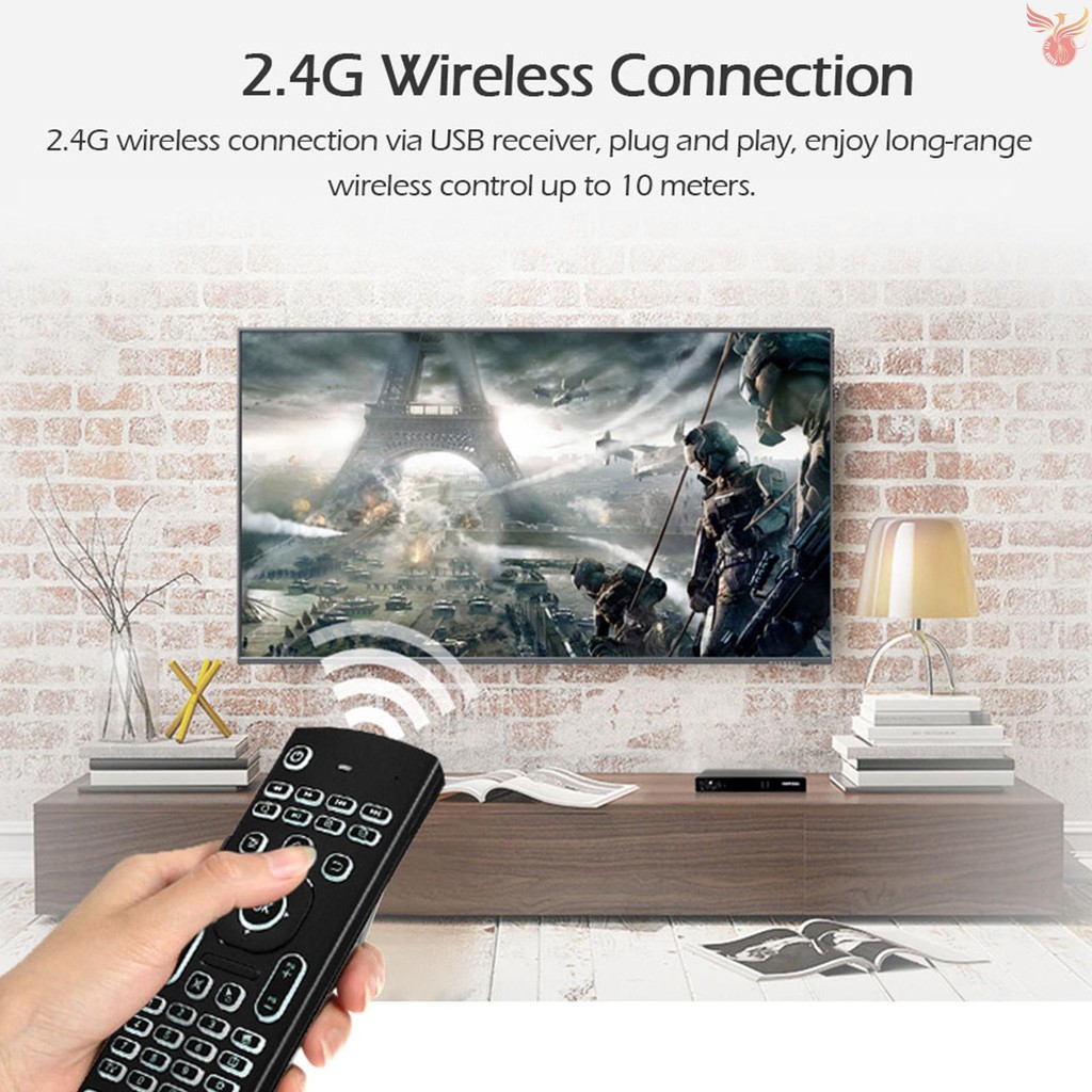 Bàn Phím Điều Khiển Từ Xa 2.4g Cảm Biến Chuyển Động 6 Trục Cho Pc Smart Tv Android Tv