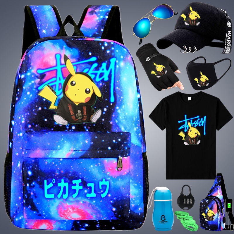 Ba Lô Dạ Quang Chống Thấm Nước Bảo Vệ Dành Cho Bé Trai Lớp 1-2 - 4-6