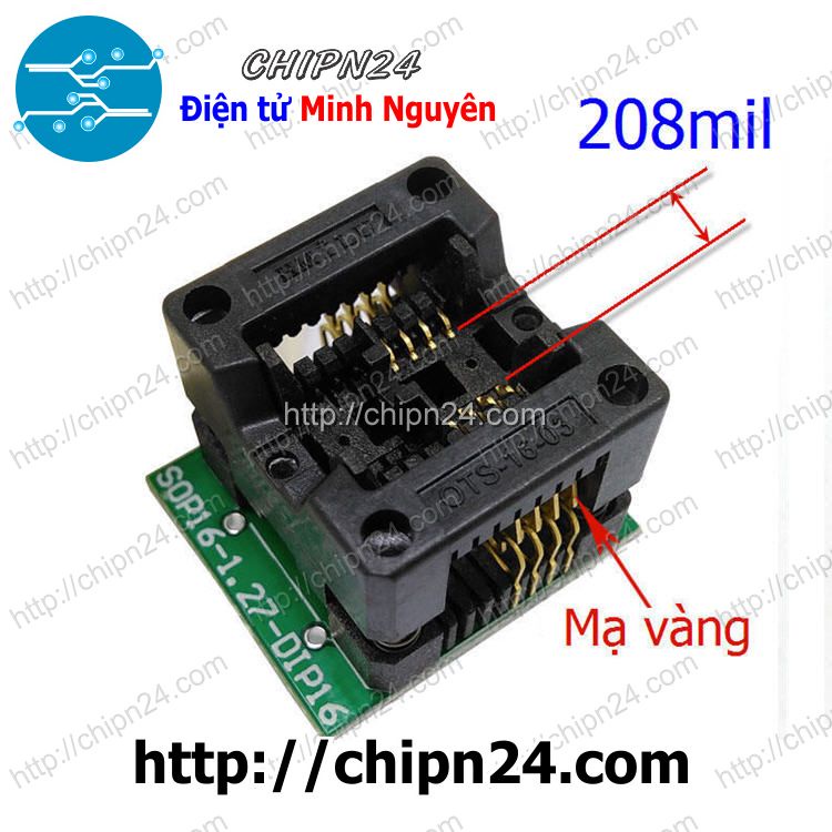 [1 CÁI] Đế nạp IC dán SOP8 thân Rộng 5.2MM