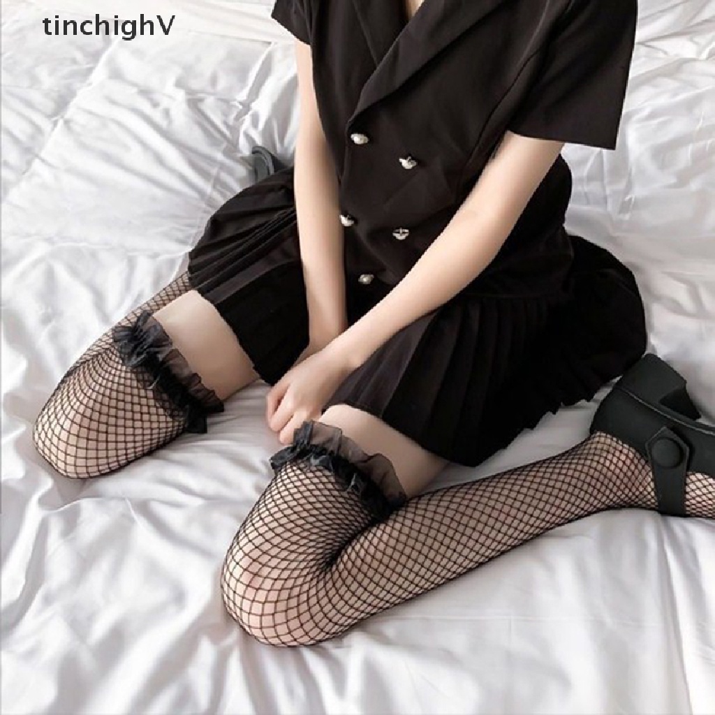 Vớ Ren Cao Ngang Đùi Co Giãn Hóa Trang Nhân Vật Anime Dễ Thương