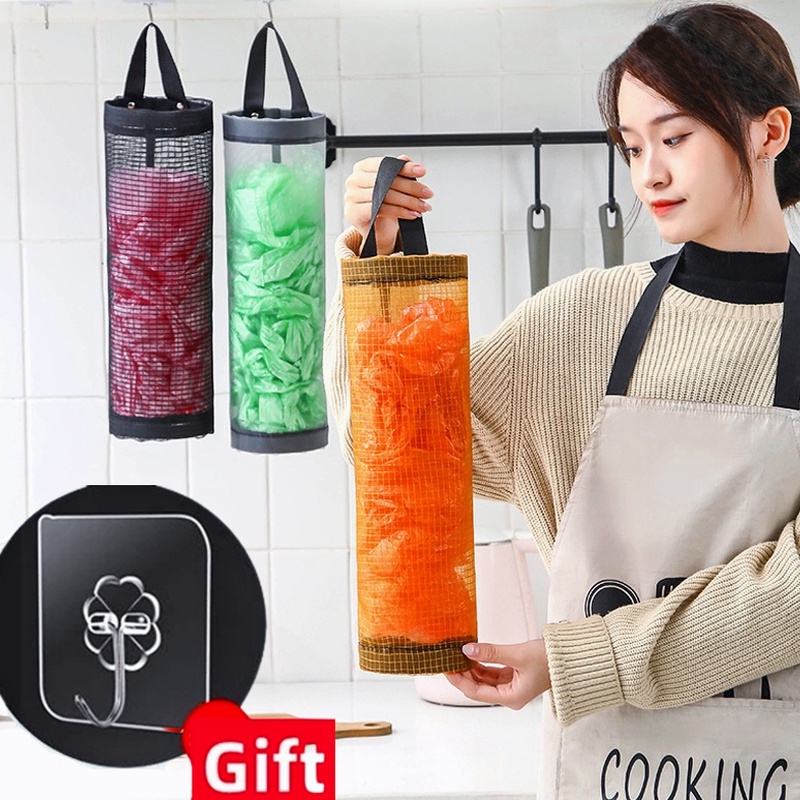 1 Giá Đỡ Túi Rác Bằng Nhựa Gắn Tường Tiện Dụng