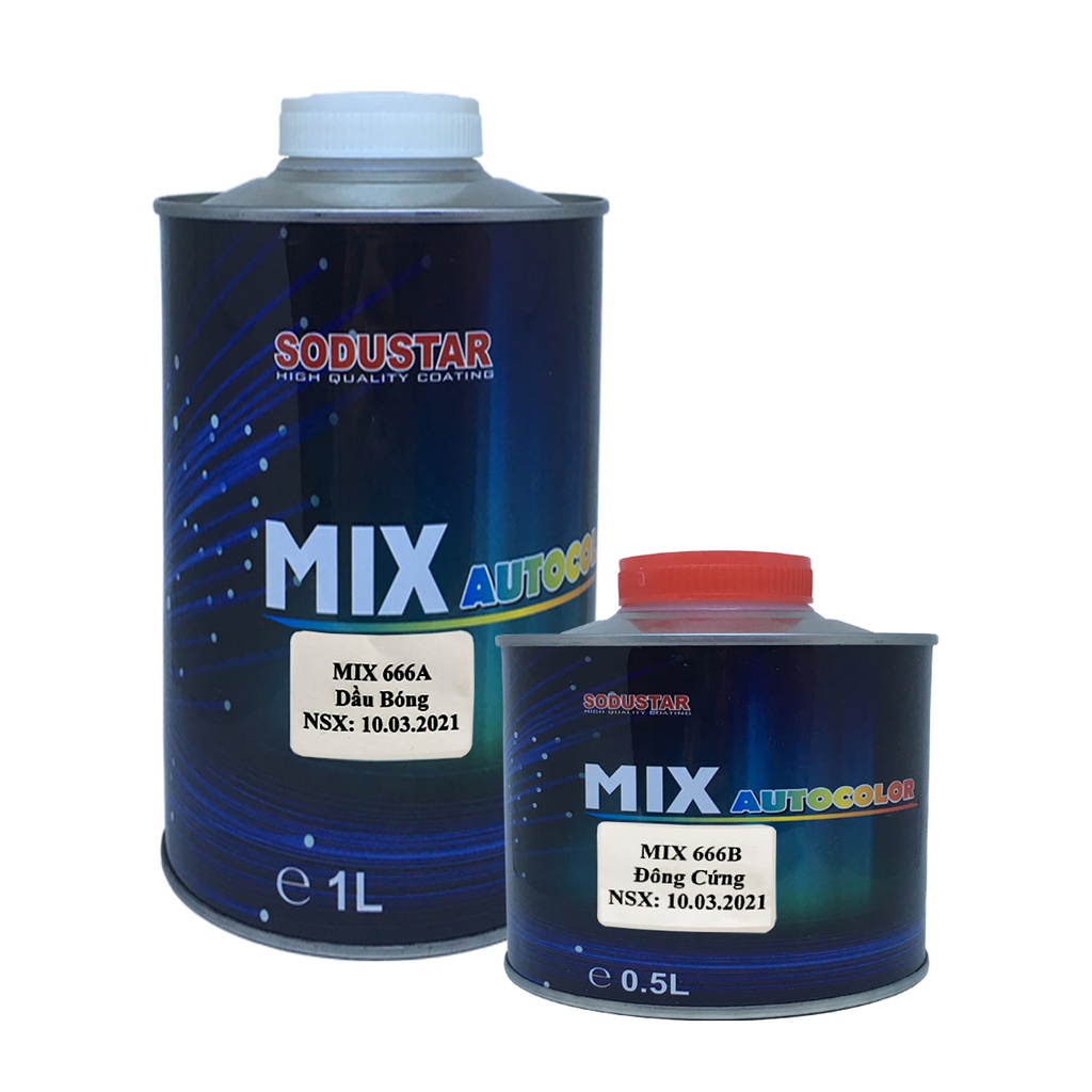 Dầu bóng 2k MIX và đông cứng MIX sơn ô tô xe máy