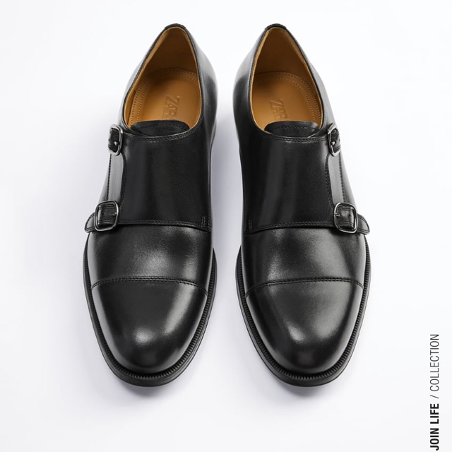 Giày tây Zara authentic DOUBLE-MONK STRAP