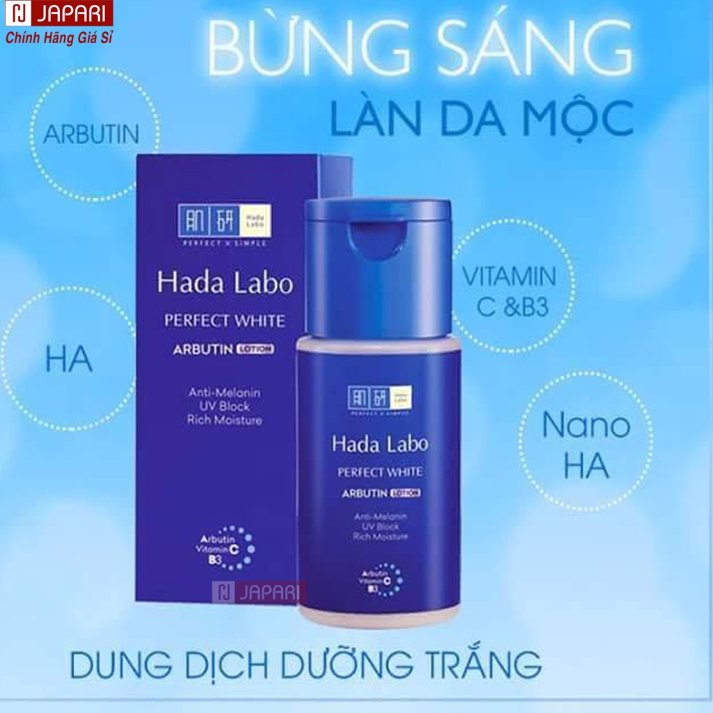 Lotion Hada Labo Da Dầu Da Thường Dưỡng Trắng Da Dưỡng Ẩm Chống Lão Hoá - Dung Dịch Dưỡng Ẩm HadaLabo Cho Da Mặt Japari