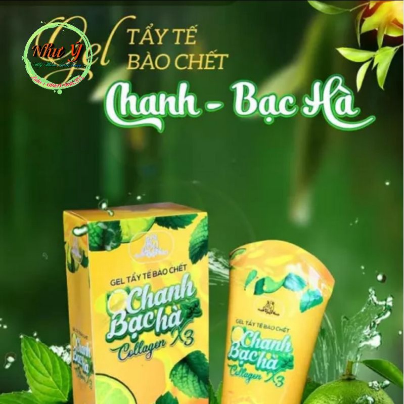 Tẩy tế bào chết Chanh Bạc Hà Collagen X3 Đông Anh