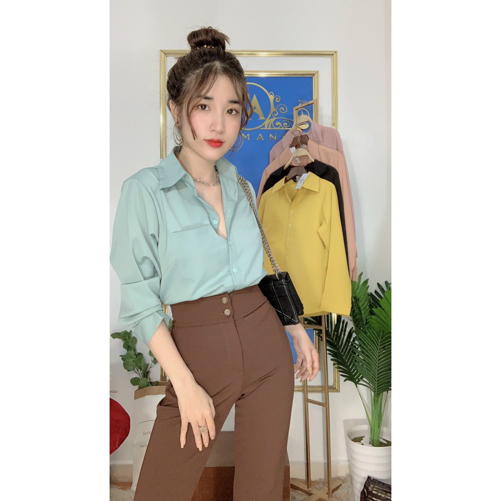 Áo Sơ Mi Công Sở Chất Mềm Cao Cấp, Cực Sang ( Nhiều Màu)