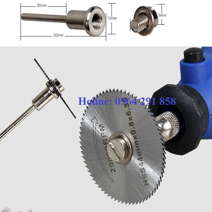 đĩa cắt gỗ mini hay lưỡi cưa gỗ nhựa tặng cán 3mm đường kính đĩa 60mm dùng cho máy khoan máy mài khuôn