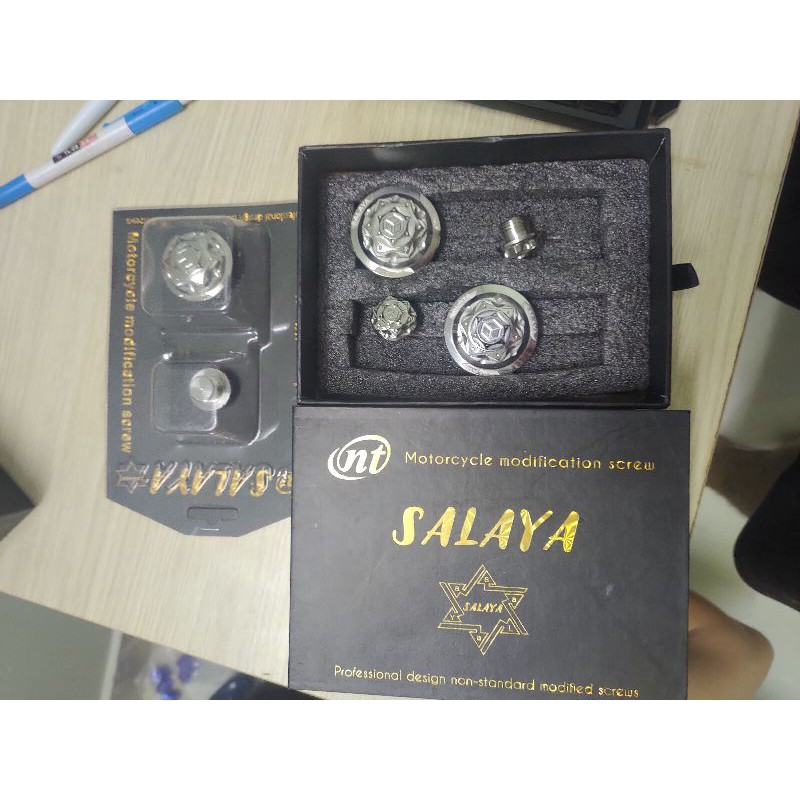 bộ 3con ốc salaya mâm lửa winner X v1 Sonic luôn nắp nhớt salaya