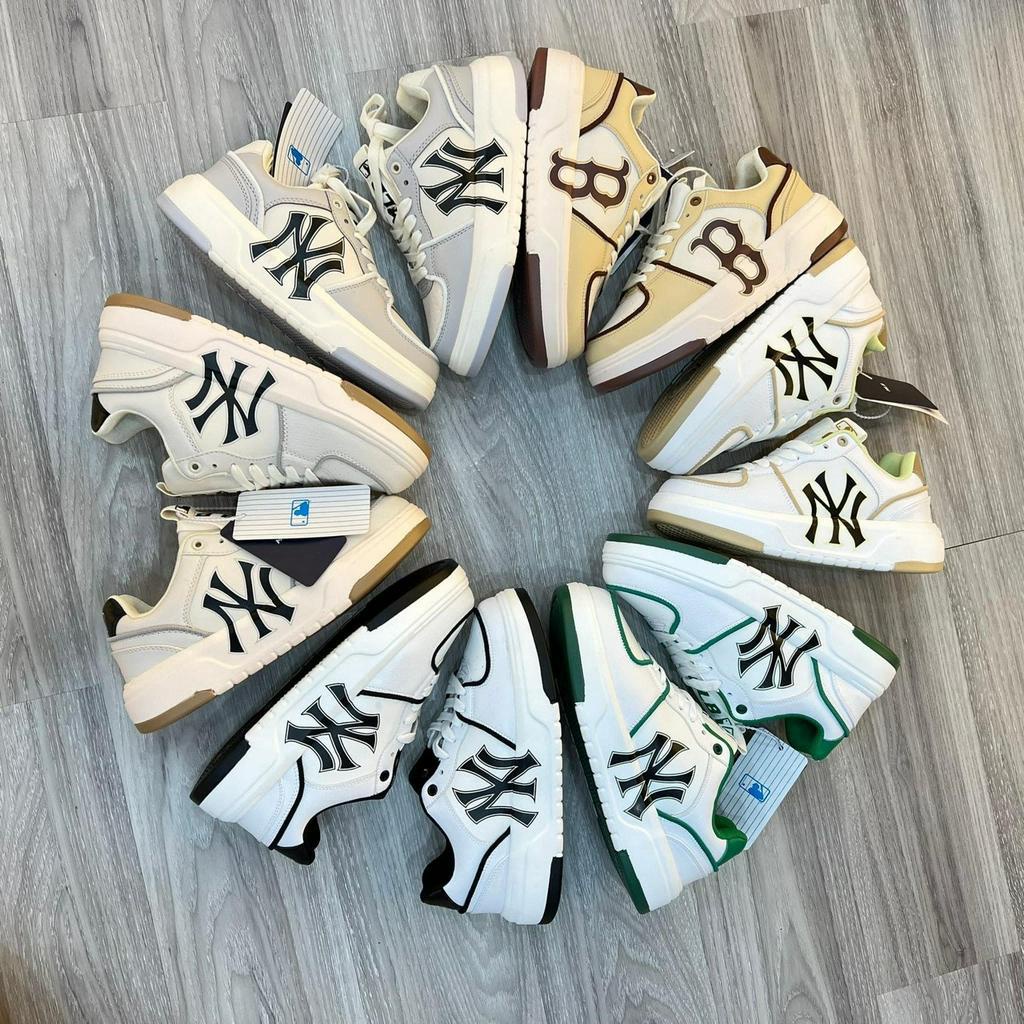 Giày MLB Chunky Liner New York Yankees White Black, Giày Sneaker MLB Chunky NY Đen Hàng Chuẩn
