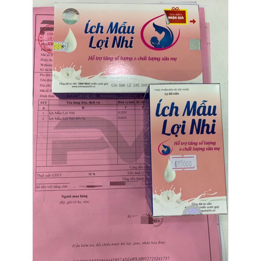 Viên uống lợi sữa Ích Mẫu Lợi Nhi hỗ trợ tăng bài tiết sữa, nâng cao số lượng và chất lượng sữa mẹ, yespharmacy