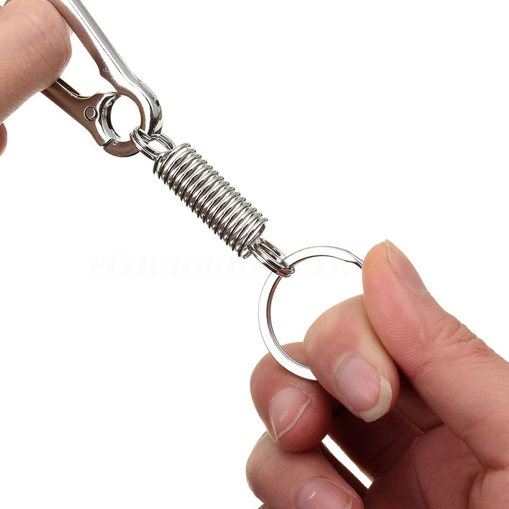 Móc Khóa Hình Quả Bầu Bằng Thép Không Gỉ Cổ Điển / Kẹp Thắt Lưng / Móc Khóa Chống Thất Lạc Bằng Kim Loại