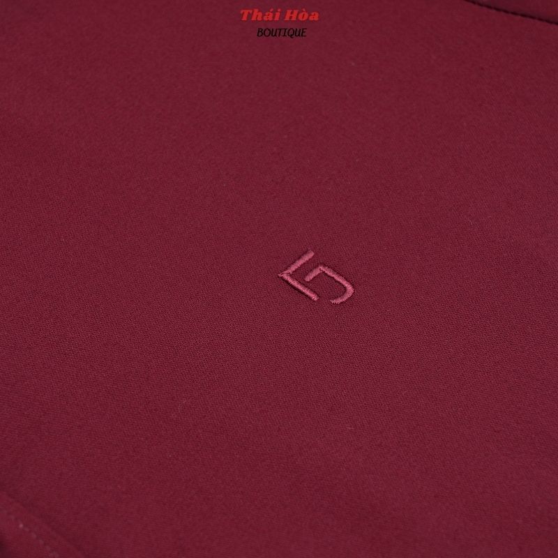 Áo sơ mi nữ công sở kiểu dài tay vải sợi tre cao cấp màu đỏ đô Thái Hoà 8919-12-01