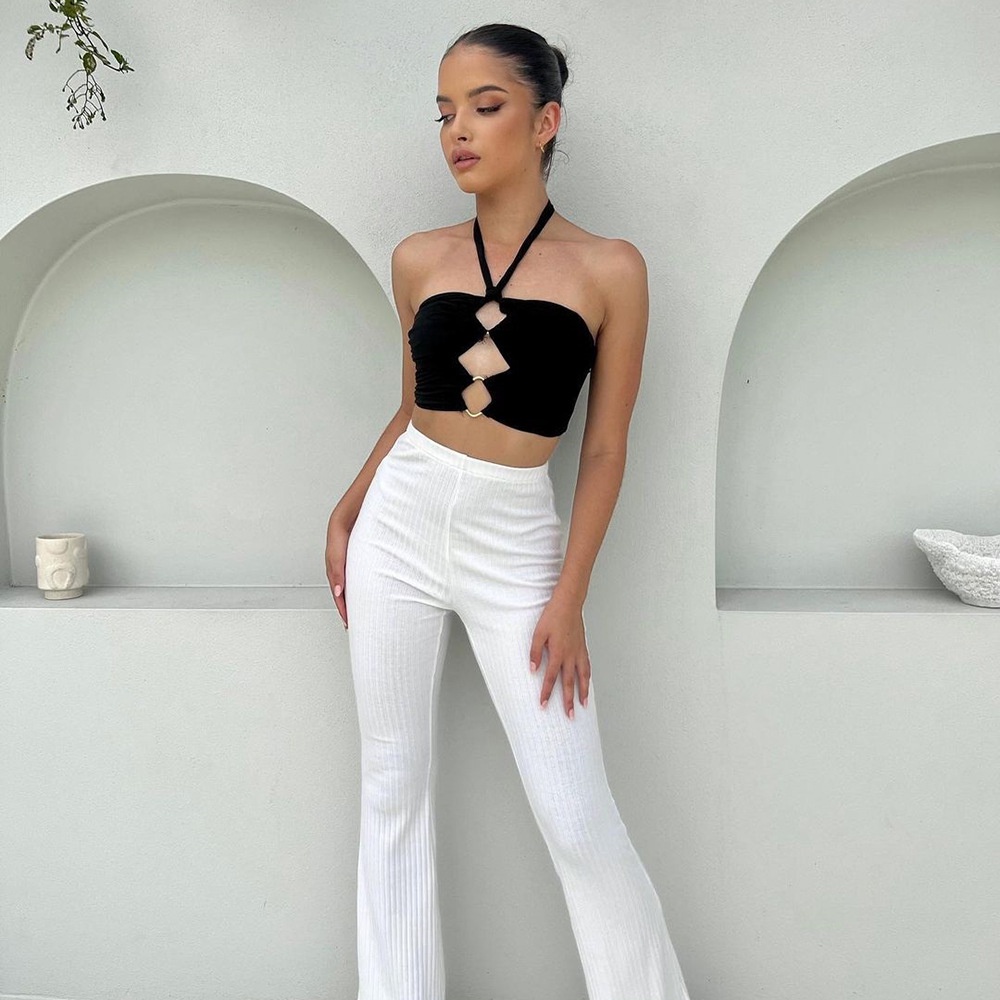 Áo Tank Top Hở Lưng Phong Cách Đường Phố Cá Tính Cho Nữ