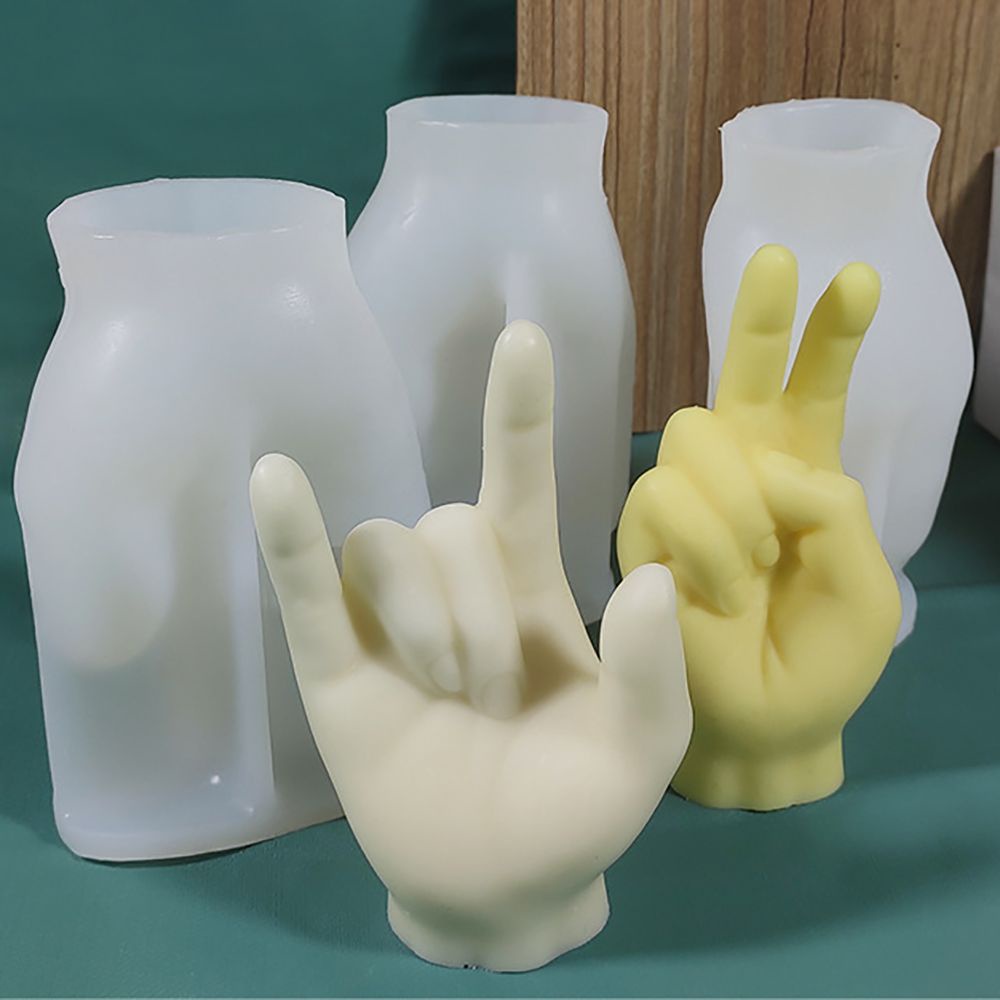 Khuôn silicone tạo hình bàn tay ba chiều làm nến thủ công