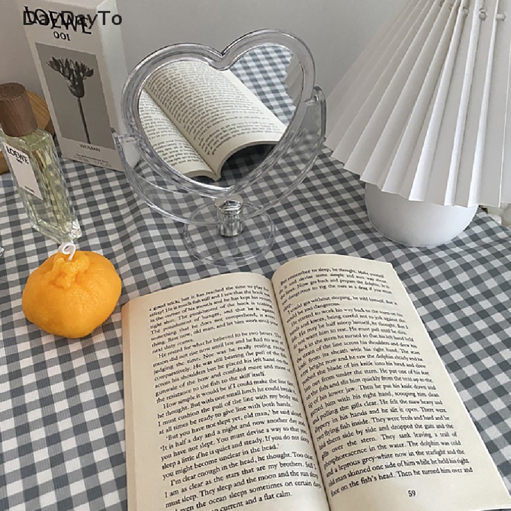 [Hàng mới về] Gương trang điểm hình trái tim bằng acrylic trong suốt hai mặt