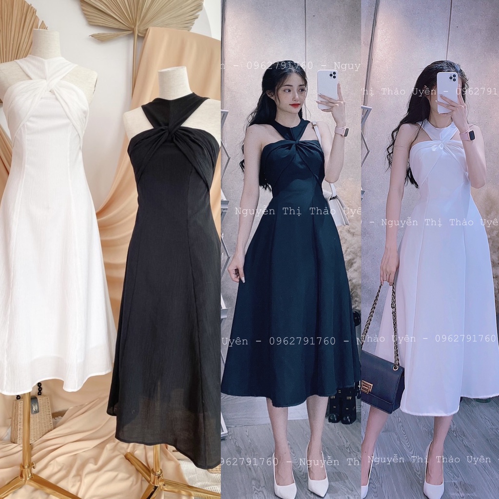 ĐẦM YẾM XOẮN NGỰC SANG TRỌNG ĐI TIỆC ĐI CHƠI ĐỀU HỢP VỚI MÀU TRẮNG VÀ ĐEN