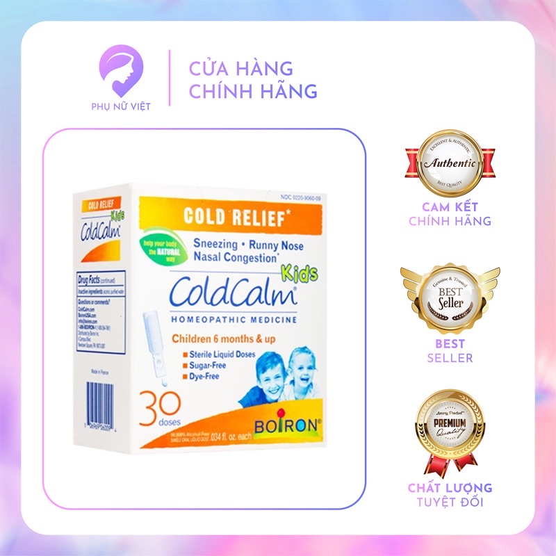 Muối uống vi lượng đồng căn cho bé từ 1 tháng - 11 tuổi Boiron Coryzalia / Coldcalm, Canada/USA
