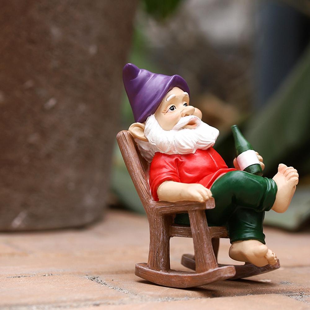 Mô Hình Chậu Hoa Gnomes Gnome Bằng Nhựa Resin Vui Nhộn Trang Trí Tiểu Cảnh