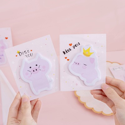 Sổ note heo hồng cắt hình N48 sổ note cute sổ note dễ thương