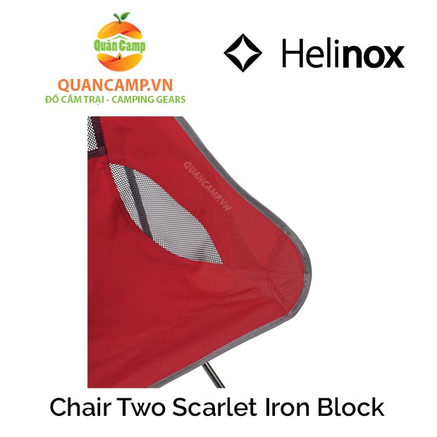 Ghế dã ngoại xếp gọn Helinox Chair Two Scarlet Iron Block