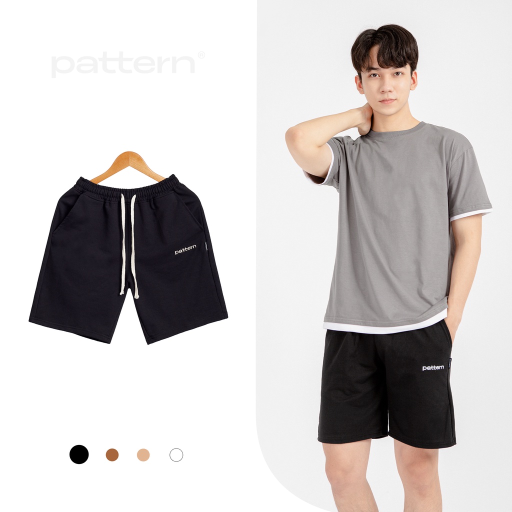 Quần short nỉ nam PATTERN THE 1992 4 màu trơn
