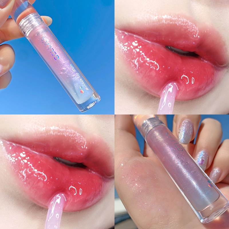 [Hàng mới về] Son bóng Gella 's trong suốt không dễ nhòe màu dung tích 3ml làm đẹp cho nữ