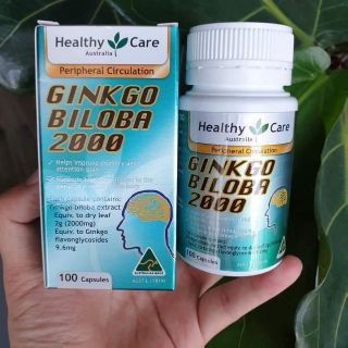 Bổ não ginkgo Biloba 2000 Healthy care 100 viên