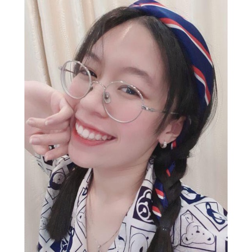 Khăn turban satin vuông phối màu độc đáo size 48*48cm  Lemon