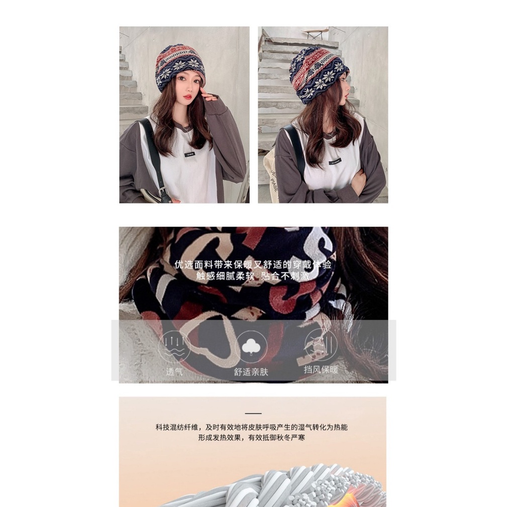 Khăn ống đa năng len lông thỏ lót nỉ thời trang Nam, Nữ- Khăn đi phượt, khẩu trang loại dày dặn ấm áp không xù lông