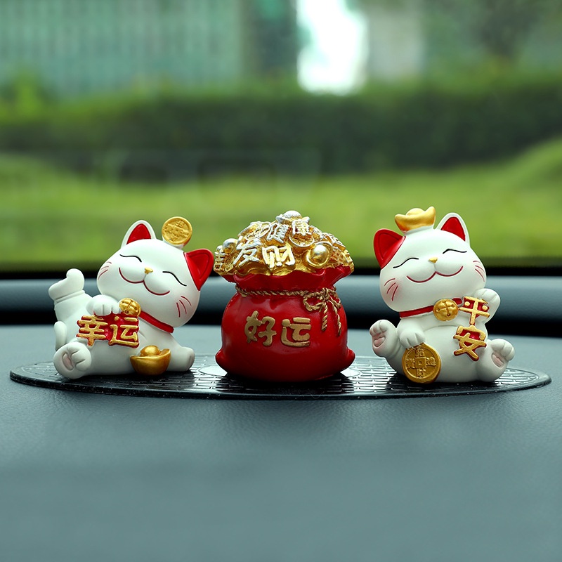 Mèo may mắn mini trang trí nhà cửa, bàn làm việc, ô tô dễ thương/ Mèo may mắn năm mới 💕FREESHIP 50k💕 Linh Tinh 10k