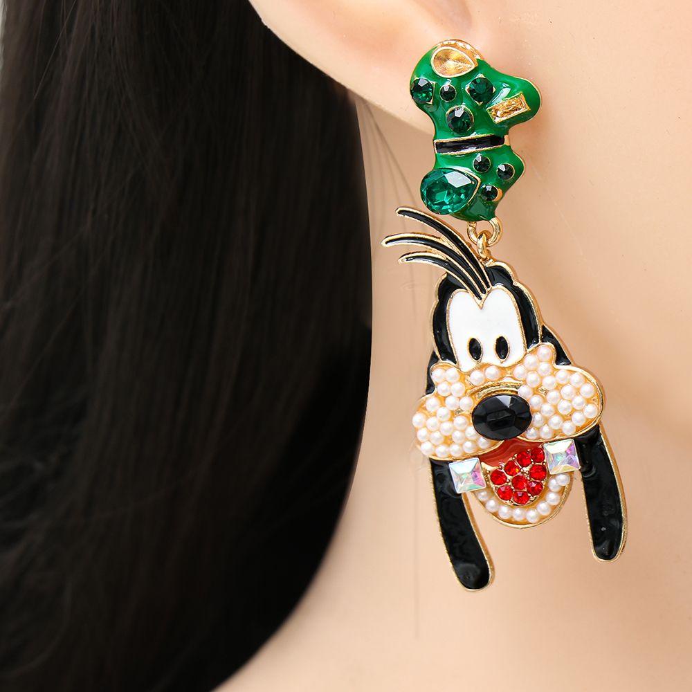 Khuyên Tai Dạng Hạt Hình Chú Vịt / Bò Sữa Cổ Điển Cho Nữ|Khuyên Tai Dáng Dài Phong Cách Hàn Quốc