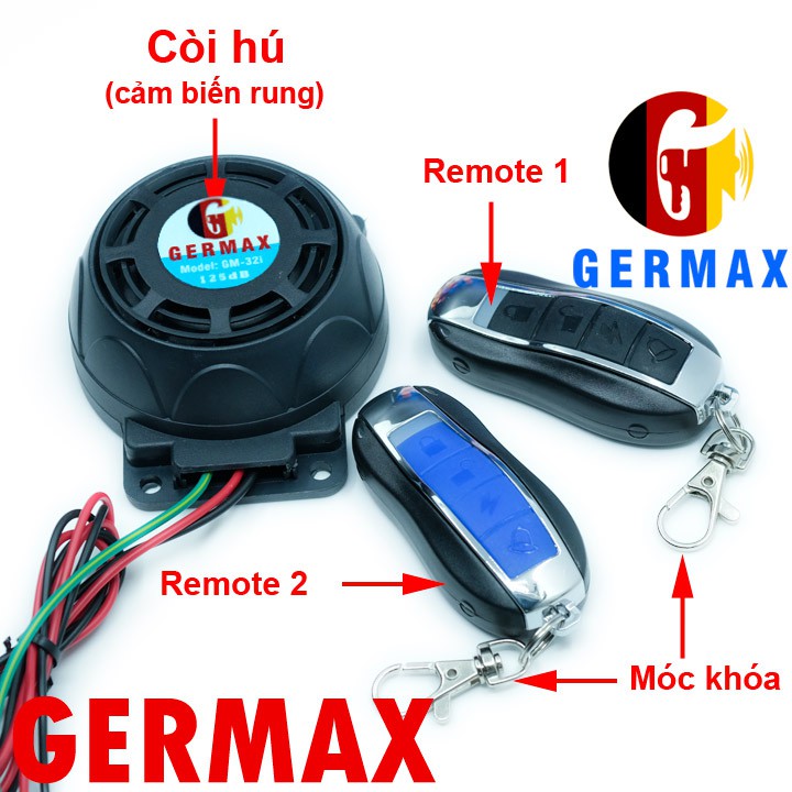 Chống Trộm Xe Máy Cao Cấp Germax GM-32i-XD, Tự Lắp Đặt Dễ Dàng-Chống Trộm Hiệu Quả