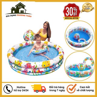 Bể Bơi Phao Tròn 3 Tầng 3 Chi Tiết, Tặng Kèm Phao Và Bóng Chơi Trong Bể Bơi Cho Bé