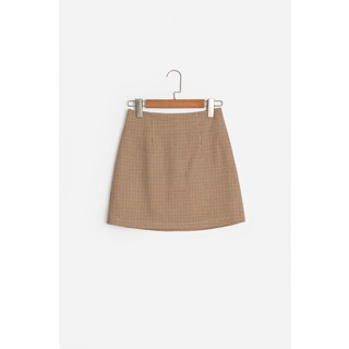Chân Váy Chữ A Ngắn Kẻ Cam[Madelen]