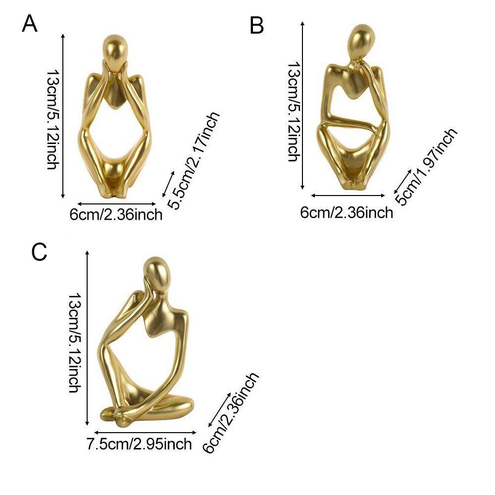 Tượng Điêu Khắc Thủ Công Hình Người Suy Tư Thời Trang Để Bàn Trang Trí