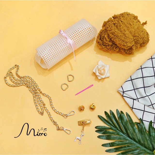 [Sẵn hàng & video] Túi Handmade Tự Đan DIY Đầy Đủ Phụ kiện dây xích chắc chắn 5 màu phối cực đẹp | BigBuy360 - bigbuy360.vn