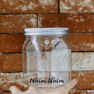  Hũ Nhựa Pet Nắp Nhôm Vuông 550ml Đựng Thực Phẩm