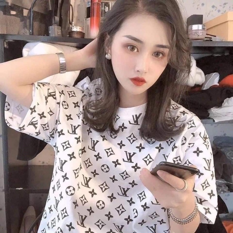Áo Thun Cao Cấp LV Hot Trend 2021- Áo Thun Tay Lỡ Phong Cách Unisex Nam Nữ